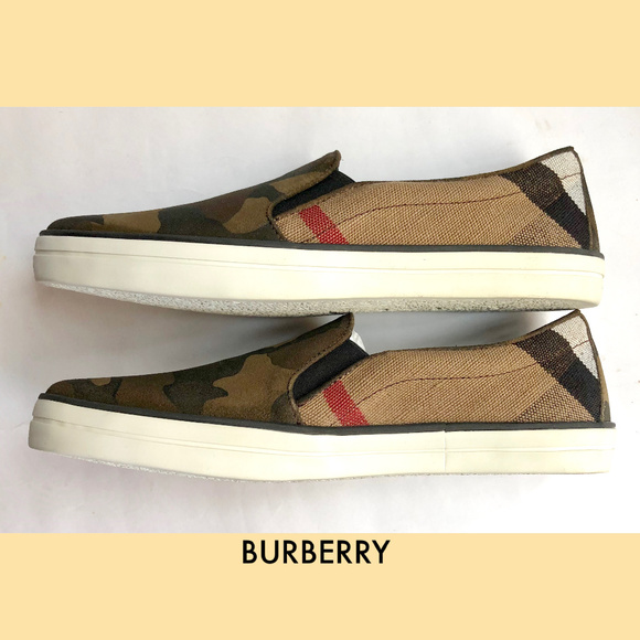 SOLD! Burberry Gauden Camouflage Slip-on Sneakers - Picture 6 of 8